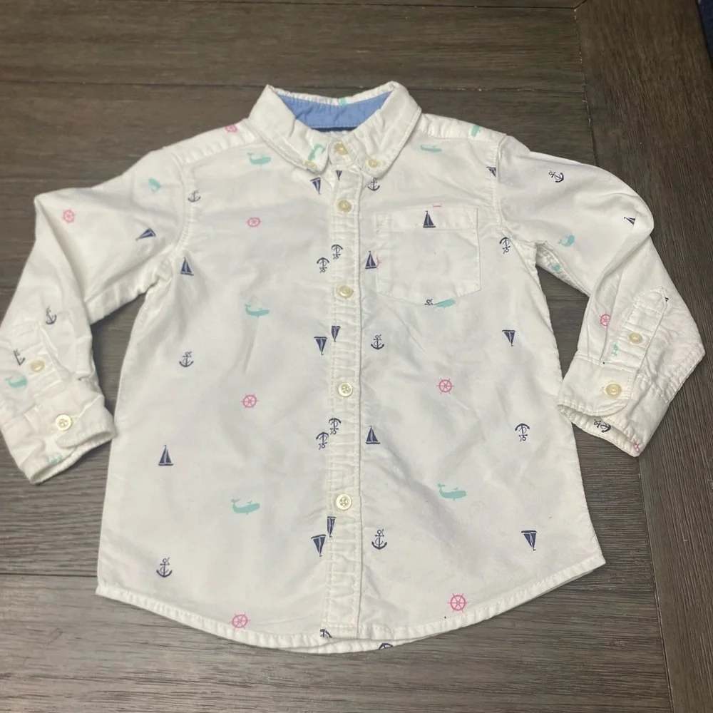 Bundle of 4 Old Navy, Carter, wrangler , design button up dress shirts 3T